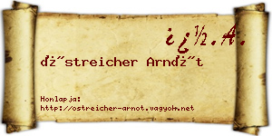 Östreicher Arnót névjegykártya